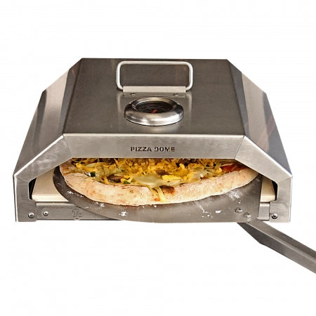 SINGLE SQUARE PIZZA DOME WITH THERMOMETER - 304SS | TP20991-THERMO