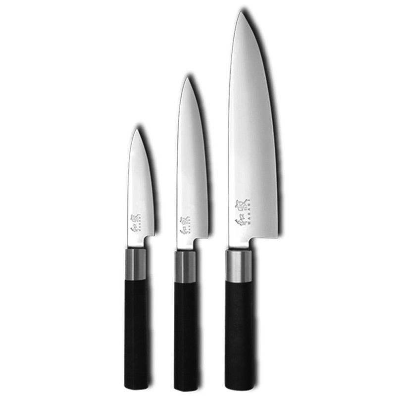 SE Kai Wasabi Black 3Pc Knife Set | KAI-675-300