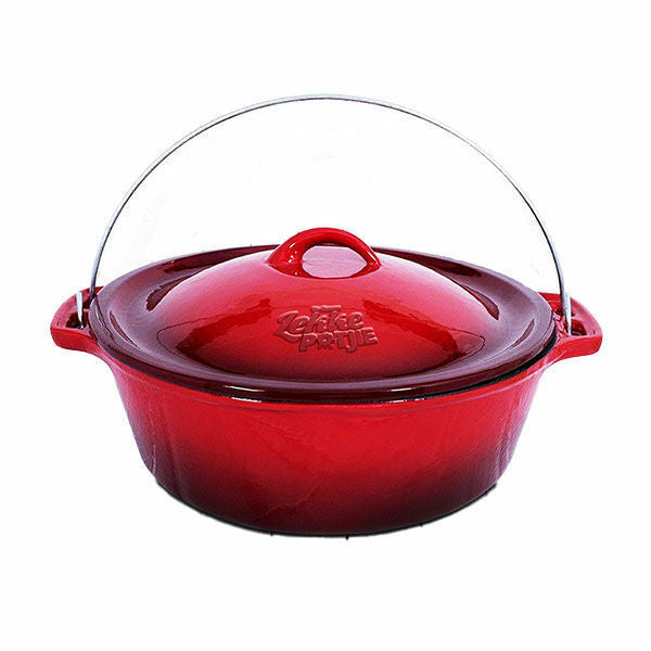 Cast Iron Enamel Coated Potjie Bake Pot - Various Colors - 5L - www.onlinebraaishop.co.za