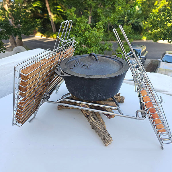 Multipurpose Stainless-Steel Braai, Rib & and Potjie Stand - Stainless-steel | ERBS 002