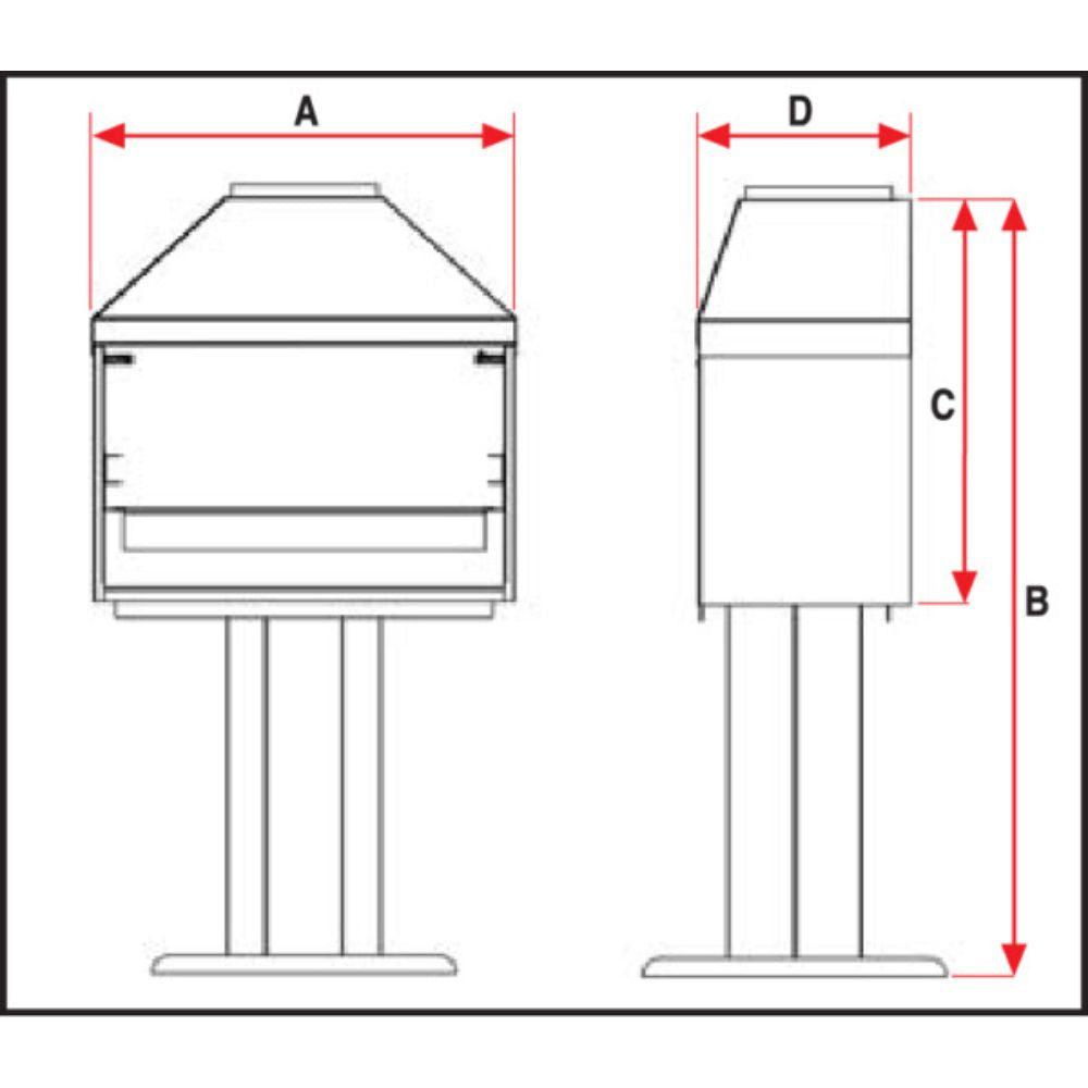 850 Free Standing Braai