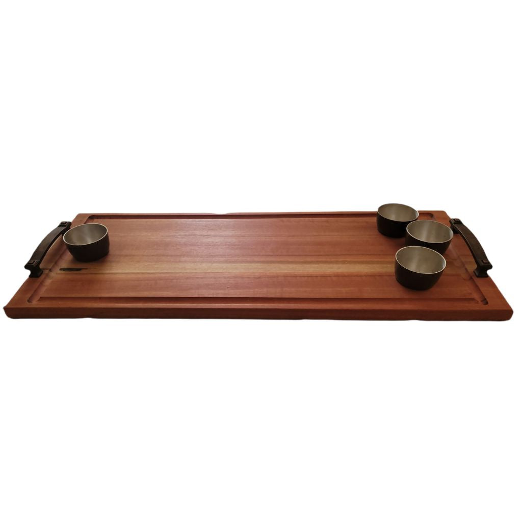Iron Wood Cutting Board with Sauce Cups - www.onlinebraaishop.co.za