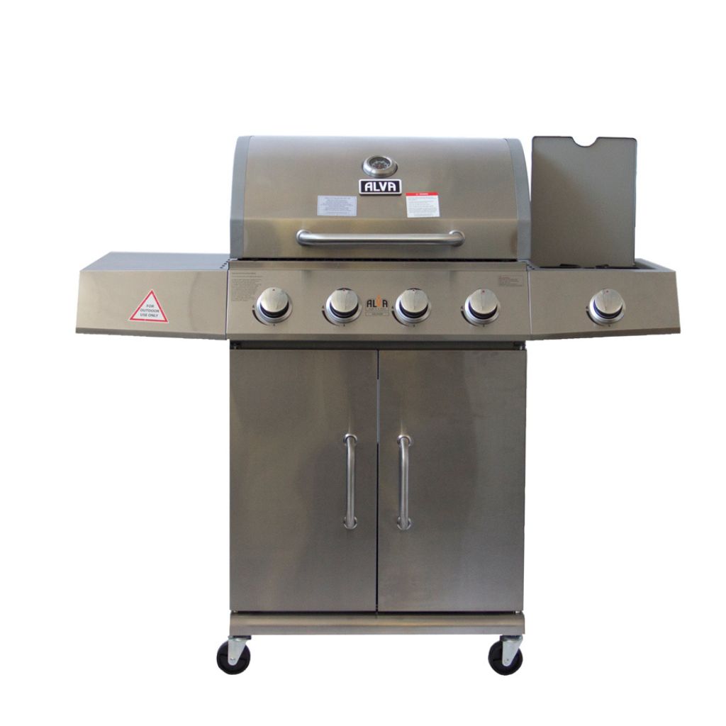 Kalahari 4 Burner BBQ with Side Burner - www.onlinebraaishop.co.za