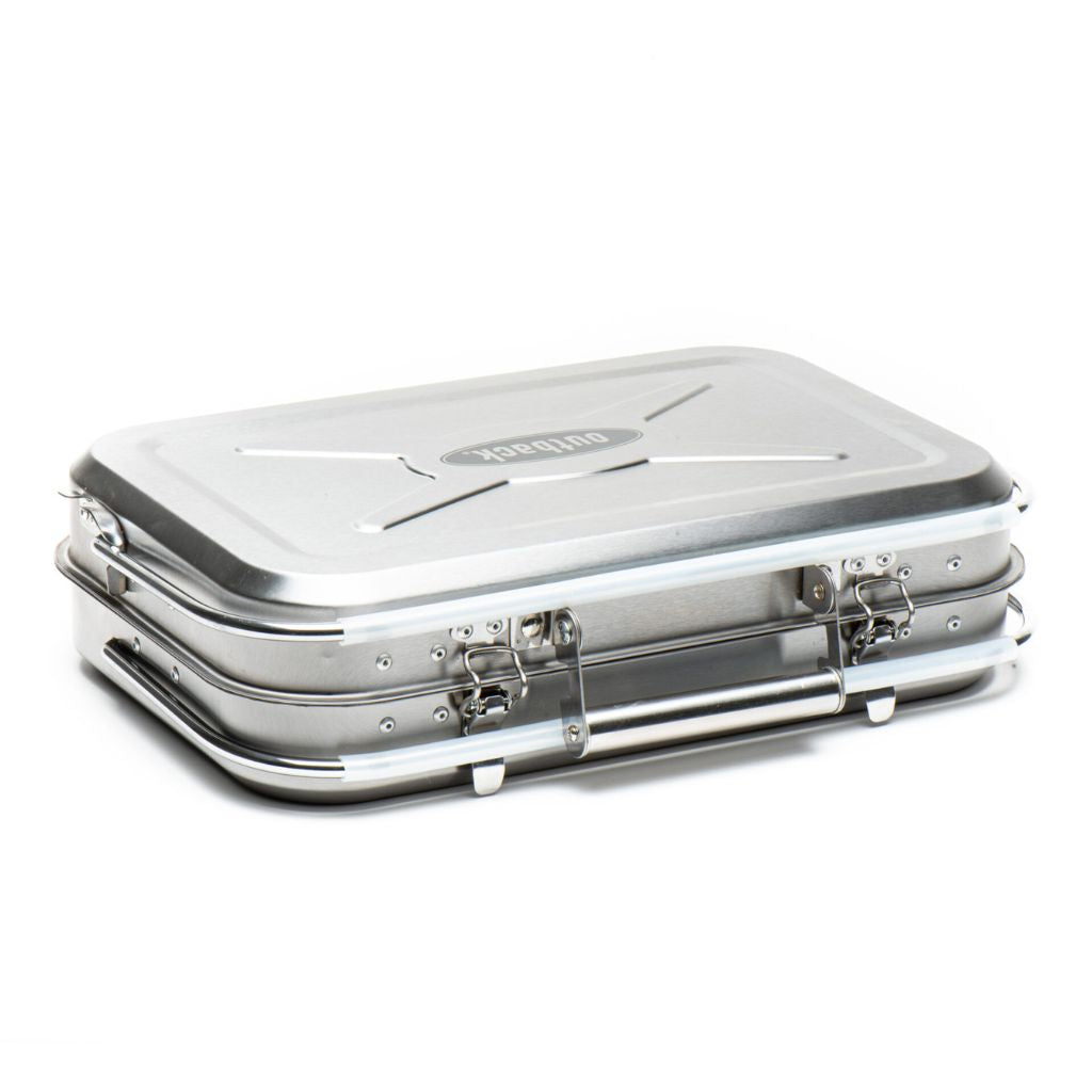 Outback Portable S/Steel (Briefcase Style) Charcoal Braai | OUT371036 - www.onlinebraaishop.co.za