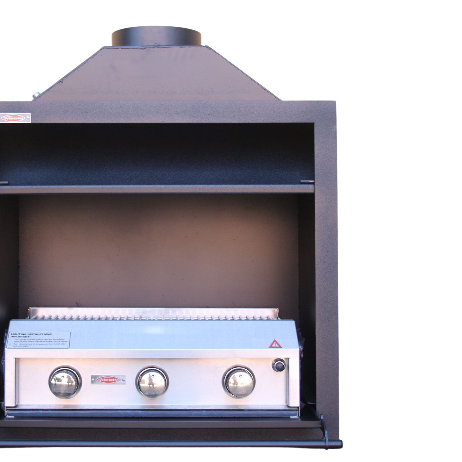 Jetmaster 700mm Entertainer M/S Cut For Gas With 3 Burner Shallow gas grill with igniter | D3000088